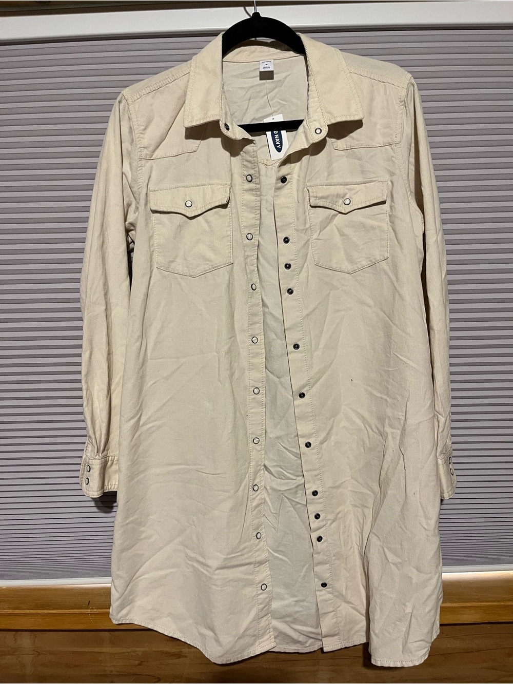 Old Navy Cream Long Shirt-Jacket